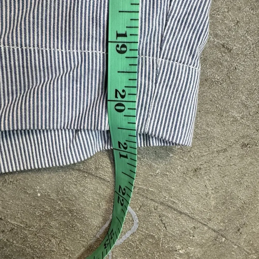 Polo Ralph Lauren Shorts Size 40 All Over Pony Seersucker Striped Classic Blue